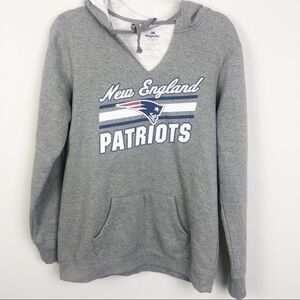 MAJESTIC | New England Patriots NFL Football V-Neck Hoodie Women’s Size Large